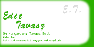 edit tavasz business card